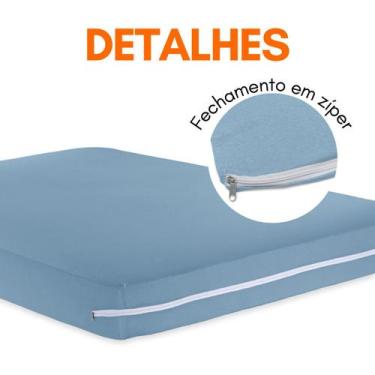 Imagem de Capa de Colchão Casal Em Malha Com Zíper 100% Algodão - Varias Cores -