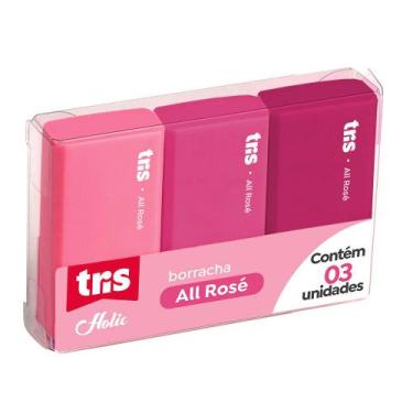 Imagem de Borracha Tris Holic All Rose - Conjunto com 3