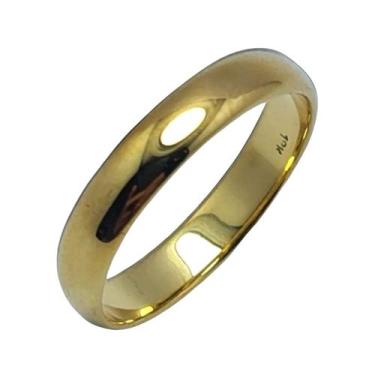 Imagem de Par de Aliança Meia Cana Tradicional 3,7mm  WG - Webgen, Ouro amarelo,