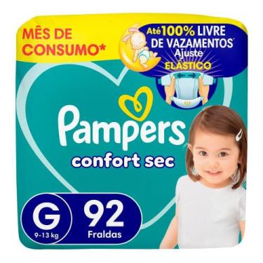 Imagem de Fralda Pampers Pants Ajuste Total Tamanho G com 92 Unidades Descartáve