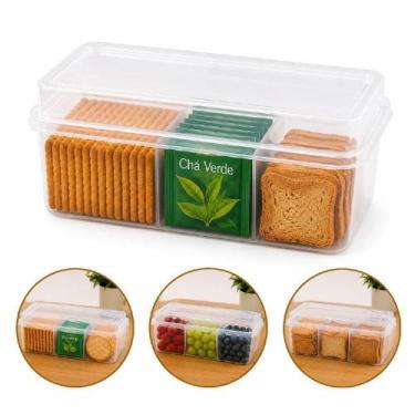 Imagem de Porta Biscoitos e Torradas 650ML Plástico BPA Free Organizador para Co