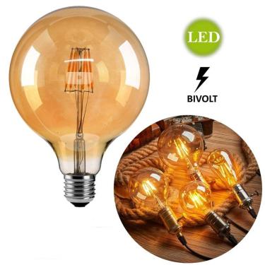 Imagem de Lâmpada de Filamento LED G125 Squirrel Cage 4W Bivolt