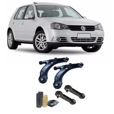 Imagem de Bandeja + Kit Batente + Bieleta Vw Golf Dianteiro 2007 Até 2012 - O Par