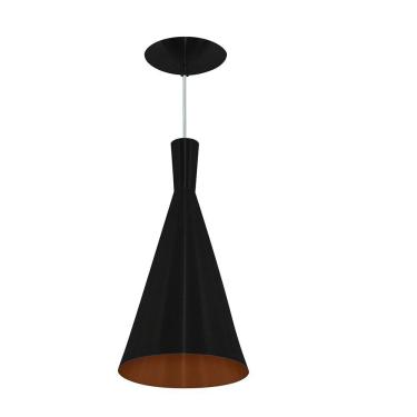 Imagem de Pendente Tom Dixon Funil Corneta Gourmet Preto com Cobre