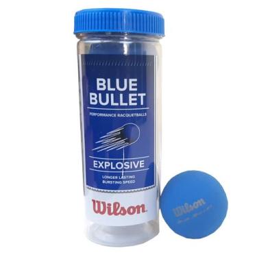Imagem de Bola De Frescobol Wilson Blue Bullet - Tubo Com 3 Unidades