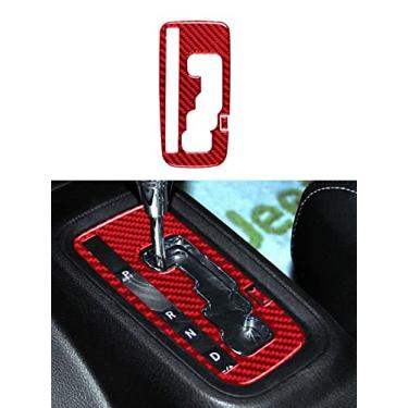 Imagem de JEZOE Adesivos de fibra de carbono vermelho para carro conjunto completo de várias peças acessórios decorativos para interiores de carro, para Jeep Wrangler JK 2011-2017