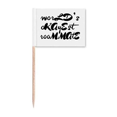 Imagem de World's Okayest Roommate Graduation Season Toothpick Flags Marker Topper Decoração de Festa