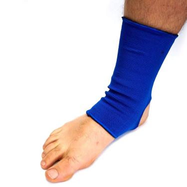 Imagem de Protetor de Tornozelo Tornozeleira Elastica - Azul Royal - G - Par