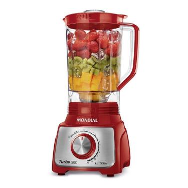 Imagem de Liquidificador Mondial L-1100RI 3L, 12 Velocidades+Pulsar, 1100W, Vermelho/Inox