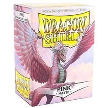 Imagem de Dragon Shield Matte Pink 100 Deck Protective Sleeves in Box, Standard Size for Magic he Gathering (66x91mm)