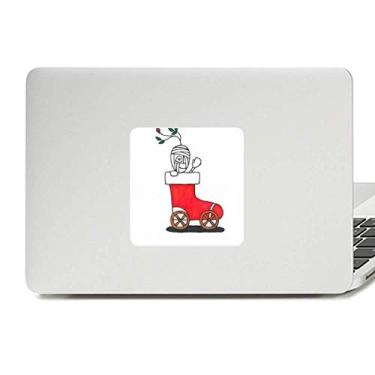 Imagem de Adesivo de vinil de flor de trenó de Natal Horus para laptop Decoração de PC