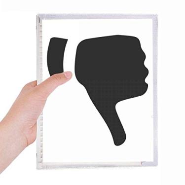 Imagem de Caderno com desenho de gesto Ridicule com folhas soltas para diário recarregável