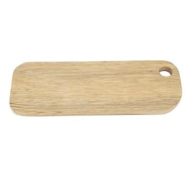 Imagem de Tábua de Corte de Madeira Retangular Com Furo de Alça Tábua de Corte para Pão Pizza Vegetais Frutas Queijo Bandeja de Servir Escultura (L)