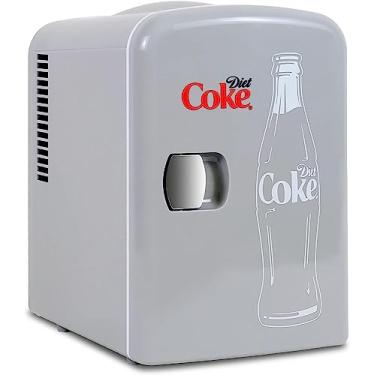Imagem de Coca-Cola Diet Coke Portátil 6 latas Termoelétrico Mini Geladeira Térmica Refrigerador/Aquecedor, Capacidade de 4 litros/4,2 litros, 12 V CC/110 V AC Incluída Ótima para Casa, Carro, Cuidados com a Pele Cosméticos, Medicamentos, Certificação ETL