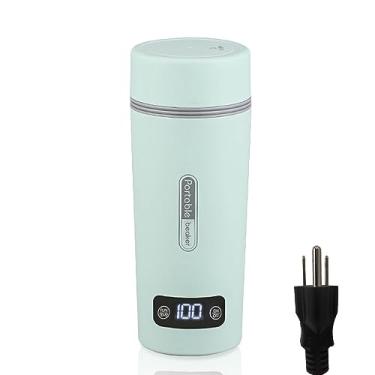Imagem de Chaleira elétrica portátil para água fervente 350 ml de aço inoxidável anti-derramamento à prova de vazamento Caldeira de água quente pessoal com 4 predefinições variáveis Função manter quente para