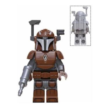 Imagem de Brown Mandalorian Blocos De Montar Star Wars Boneco