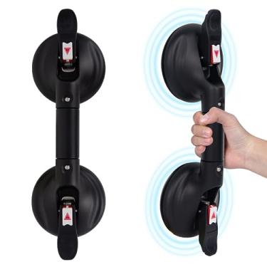 Imagem de HEINSY Barra de sucção de 38 cm, alça de chuveiro portátil, alça de sucção com ventosa forte e liberação rápida para banheiro (capacidade máxima: 136 kg