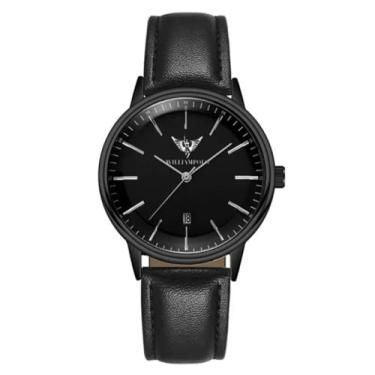 Imagem de Relógio Masculino William Polo Modelo Classic Fundo Preto com Pulseira em Couro
