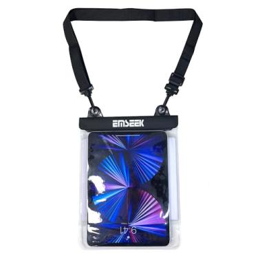 Imagem de EMSEEK Capa flutuante à prova d'água para tablet eReader, bolsa com suporte à prova d'água para Kindle Oasis Scribe ipad pro air 9 Galaxy Tab S9 Surface Go 3 (preto)