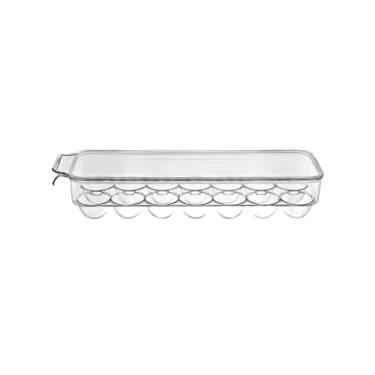 Imagem de Organizador de Ovos Diamond 14 Un | Porta Ovos com Tampa e Alça Lateral | Geladeira Cozinha BPA FREE | 37,5x11,5x7,5 Paramount (14 OVOS)