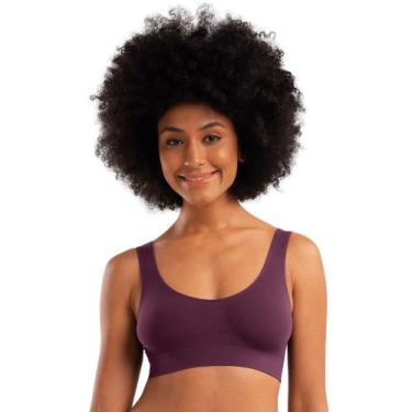Imagem de 3 Top Sem Bojo Sem Costura Regata Microfibra Fitness She, Bordô, P