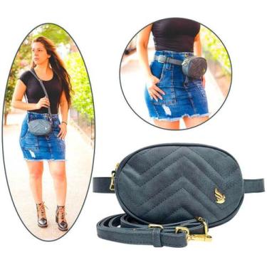 Imagem de Bolsa Pochete Feminina Transversal Estilosa Porta Cartao Golden Fenix 