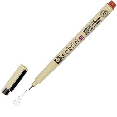Imagem de Caneta Nankin Pigma Micron Marrom Descartável Ref.XSDK01E Sakura Avulso 0,5 mm