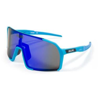 Imagem de Óculos de Sol Esportivo HUPI Andez Bike Proteção UV Azul Lente Azul Es