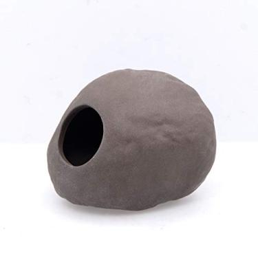 Imagem de Ornamentos de aquário de caverna escondida de argila Saim Decorações de aquário Caverna de reprodução Peixe de peixe para bebês Betta Fish Amano Shrimp Cichlid Bonsai para brincar, esconder e descansar