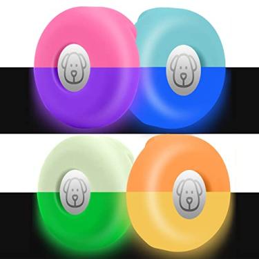 Imagem de CAISATEQ Suporte de silicone Apple AirTag para coleira de animais de estimação de 2 a 3 cm, rastreador de cães, pacote com 4, verde luminoso/azul/rosa/laranja, cães pequenos/médios