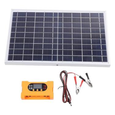 Imagem de Kit de Painel Solar, Kit Inicial de Painel Solar Policristalino de 10W Com Controlador de Tensão 100A 12V 24V, Carregador de Energia de Módulo Fotovoltaico de 18V para Trailer RV