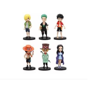 Imagem de Kit 6 Bonecos One Piece Miniatura Action Figure Luffy Zoro - Crazy Fig