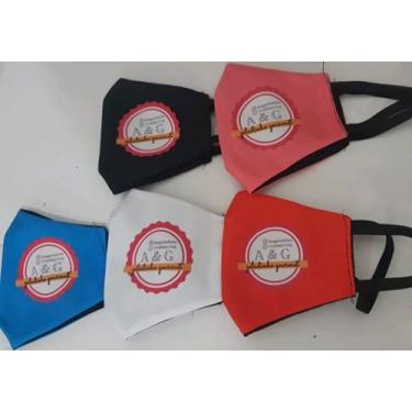 Imagem de Máscara de Proteção Facial Personalizada Estampada Tecido Reutilizável Lavável Âncora Tamanho:Único;Cor:Azul;Gênero:Unis