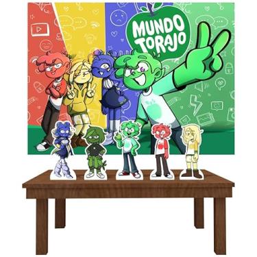 Imagem de Kit Decoração Festa de Aniversário Infantil Painel + Displays Mundo Torajo
