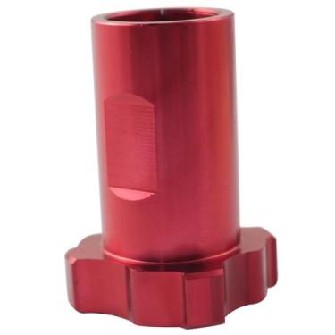 Imagem de LQ Industrial Adaptador de copo de pistola de pulverização de metal pistola de pulverização vermelha conector rosca fêmea M16x1,5 mm adaptador de copo de mistura de tinta