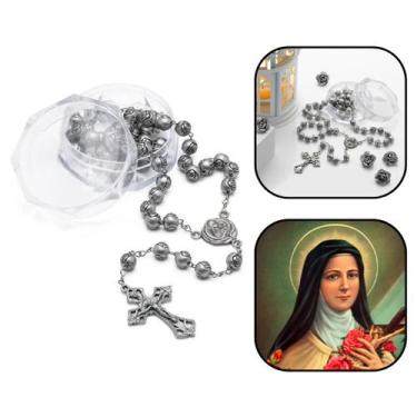 Imagem de Terço de botões de rosas santa teresinha - armazem