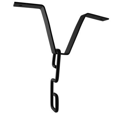 Imagem de LQ Industrial Clipe de corrente de chuva para adaptador de calha conector V de metal preto gancho de saída de gota de água da chuva