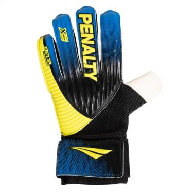 Imagem de Luva Esportiva Goleiro Penalty Delta Training Branca, Pt, Az, Vd, 08