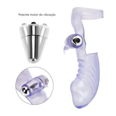 Imagem de Capa Peniana Duplo Vibe com 10 Vibrações, Estimulador Clitoriano, com Baterias