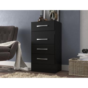 Imagem de Cômoda Suprema 4 Gavetas 100% Mdp Preto