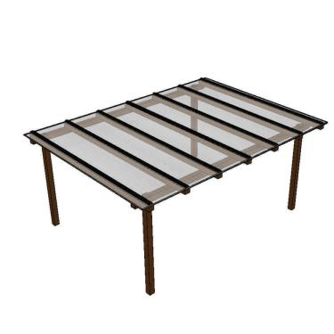 Imagem de Kit Policarbonato Cristal 6mm 4,00m X 2,00m - Perfis Naturais