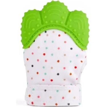 Imagem de Mordedor Luvinha Para Bebê Silicone E Poliéster Verde