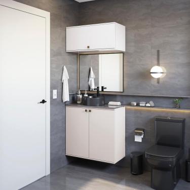 Imagem de Conjunto Para Banheiro Com Basculante Kappesberg Celeste 2 Peças Branco 80cm