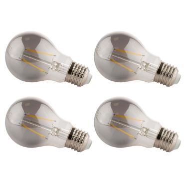 Imagem de Lâmpada Led Fumê 30w Iluminação Kit 4 Unid. Branco Quente Decorativa Retrô Multifilamento Vintage Luz Casa Decoração