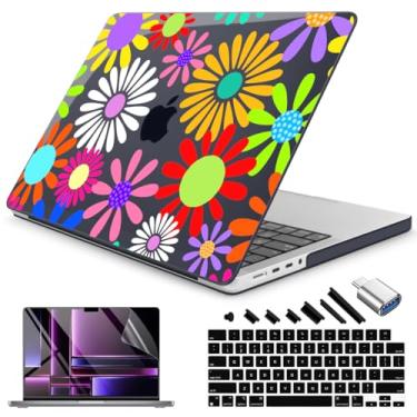 Imagem de Teryeefi Capa para MacBook Pro de 16 polegadas M4/M3/M2/M1 Pro Max versão 2025-2021 (A3403/A3186/A2991/A2780/A2485), capa rígida para laptop, capa de teclado, protetor de tela e adaptador tipo C
