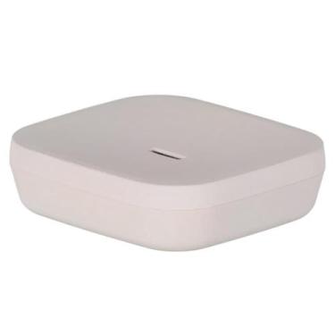 Imagem de Saboneteira de Bancada Banheiro com Drenagem Ou Aura Branco, Bege
