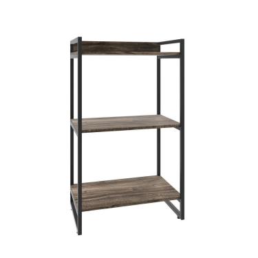 Imagem de Estante Kuadra 60x40x104cm C/03 Prateleiras Carvalho Dark / Est.preta