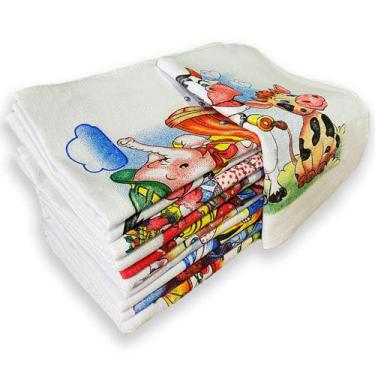 Imagem de Pano De Prato com Bainha Estampado - 12 Unidades - Têxtil Cabar