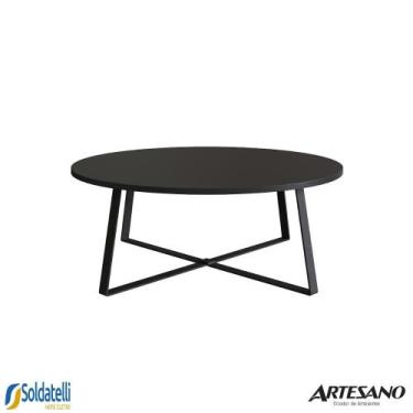 Imagem de Mesa centro redonda industrial 80cm 27947 várias cores - artesano, Pre