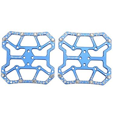 Imagem de Conversor de pedal sem clipes de bicicleta Pedal de disco de travamento Adaptador de plataforma Adaptador de alumínio Alumínio SPD de bicicleta Adaptador de pedal para bicicletas (Azul)